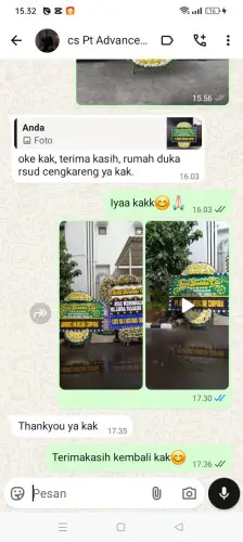 Testimonial Papan Bunga Pernikahan cilegongilir