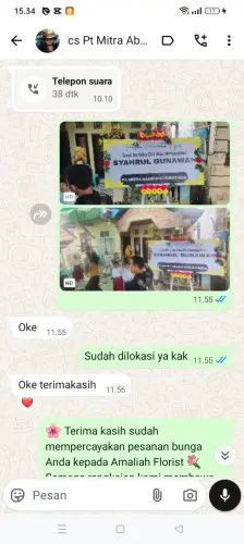 Testimonial Papan Bunga cilegongilir