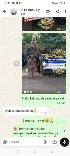 Testimonial Papan Bunga cilegongilir